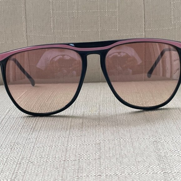 Vintage Bausch & Lomb Women Sunglasses BlackPink Big Face Eye Wear Made Italy main image 8